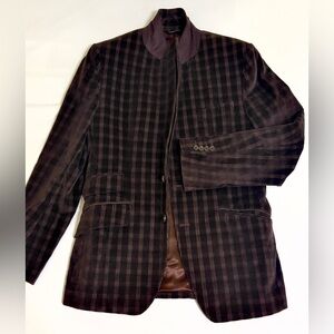 Men's Brown Plaid Blazer